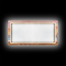 Load image into Gallery viewer, Vibrant Sunset Beach Art Surfboard Canvas Print Tropical Beach Wall Art Framed Canvas Print Fall Beach Scene Autumn Surfboard Decor