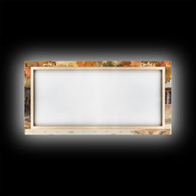 Carregar imagem no visualizador da galeria, Autumn surfboards art, canvas print featuring surfboards with fall leaves, cozy fall home decor, rustic wall art, autumn vacation gift idea