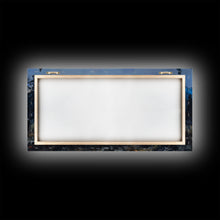 Carregar imagem no visualizador da galeria, Framed Canvas Print Western Cowboys Campfire Evening Art Landscape Rustic Winter Mountain Home Decor Extra Large Wall Art Gift