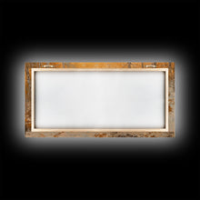 Load image into Gallery viewer, Cowboy riding horse through deep snow in a winter storm, Framed Canvas Print, dynamic winter wall art, rustic western home decor