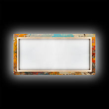 Carregar imagem no visualizador da galeria, Female cowboy in fall forest, Framed Canvas Print, tall striking artwork rustic or modern farmhouse seasonal wall art