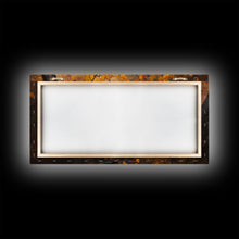 Cargar imagen en el visor de la galería, Cozy autumnal Framed Canvas Print featuring a woman with a mug, surrounded by vibrant fall leaves, perfect seasonal wall art for cozy spaces