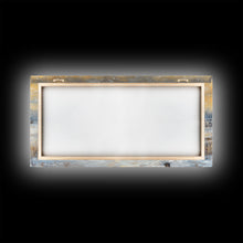 Load image into Gallery viewer, Barn Painting Framed Canvas Print, Cowgirl and her Barn, Rustic Farmhouse Decor, Winter Painting, Winter Wonderland, Farmhouse Wall Art