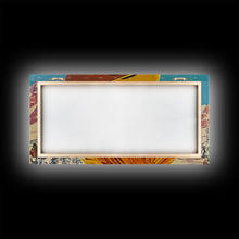 Carregar imagem no visualizador da galeria, Framed Canvas Print autumn meets winter with vibrant fall trees snow-covered fields, seasonal art a unique blend of autumn winter decor