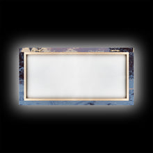 Load image into Gallery viewer, Cowboys and Log Cabin Winter Christmas Framed Canvas Print, Rustic Mountain Holiday Scene Art, Best Christmas Gift Idea, Winter Decor