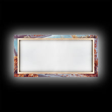 Carregar imagem no visualizador da galeria, Fall Beachfront Porch With Pumpkins Autumn Decor Framed Canvas Print, Coastal Autumn Home Decor Wall Art Beach Vibes