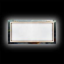 Cargar imagen en el visor de la galería, Flowing River wall decor, ready to hang canvas print wall art, blue river cabin art, lake house art