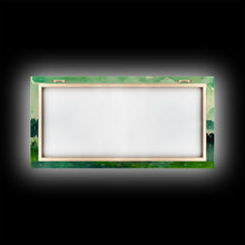 Load image into Gallery viewer, Emerald Green Watercolor Landscape Abstract, ready to hang canvas print wall art, framed canvas wall art