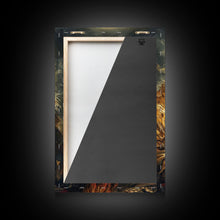 Carregar imagem no visualizador da galeria, Ferocious Werewolf Under Full Moon Framed Canvas Print | Halloween Monster Art | Spooky Werewolf Decor for Home | Intense Werewolf Artwork