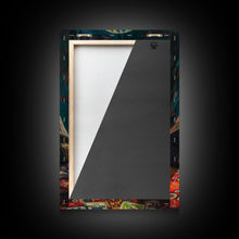 Load image into Gallery viewer, Enchanting Fortune Teller with Crystal Ball Under Moonlight - Mystical Witchcraft Framed Canvas Print, Halloween Gothic Home Decor