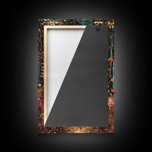 Load image into Gallery viewer, Enchanted Forest Pathway Framed Canvas Print, Haunted Woods Art, Halloween Night, Spooky Path Decor, Mysterious Artwork, Framed Canvas Print