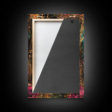 Load image into Gallery viewer, Gate to Haunted Cemetery Framed Canvas Print, Wall Art, Spooky Graveyard Art, Eerie Home Decor, Halloween Forest Painting, Spooky Graveyard