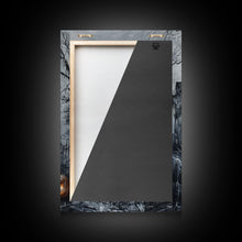 Load image into Gallery viewer, Eerie Graveyard with Pumpkins Framed Canvas Print, Halloween Wall Art, Spooky Cemetery, Home Decor, Gothic Artwork, Living Room Art, Creepy