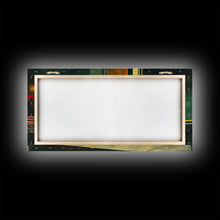 Load image into Gallery viewer, Demon Having a Cheeseburger in a Diner, Funny / Liminal Halloween Art, Framed Canvas Print