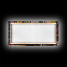 Load image into Gallery viewer, Funny Werewolf Having a Cheeseburger in a diner, framed canvas print, halloween decor