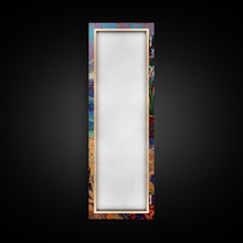 Carregar imagem no visualizador da galeria, Abstract Canvas Painting of Campfire on Beach, Beachy Wall Art, Tall and Narrow Vertical Wall Art, Canvas Painting Printed and Framed