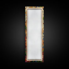 Cargar imagen en el visor de la galería, Colorful Butterfly Vertical Framed Canvas Oil Painting, Abstract Botanical Wall Art, Gouache Style Painted Art, Housewarming Gift for Her