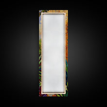 Load image into Gallery viewer, Aztec Inspired Canvas Painting Framed and Printed, Long Narrow Wall Art for Large Space, Beach House Wall Art, Tropical Wall Art Print