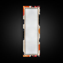 Carregar imagem no visualizador da galeria, Abstract Boho Leopard Print Pattern - Framed Canvas Print, Midcentury Modern Skinny Art, Tall Wall Art for Living Room or Bedroom Decor