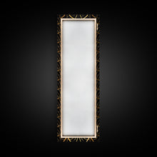 Carregar imagem no visualizador da galeria, Abstract Gold Geometric Pattern on Black Background - Framed Canvas Print, Art Deco Style, Skinny Art, Tall Art, Midcentury Modern Art, Living Room Wall Decor