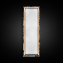 Carregar imagem no visualizador da galeria, Framed Canvas Print Skinny Art of a Sunlit Beach Scene Framed by Rocky Cliffs, Overlooking a Crystal Blue Sea Under a Clear Sky, Perfect Tall Coastal Art