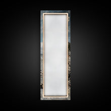 Carregar imagem no visualizador da galeria, Framed Canvas Print Skinny Art of a Weathered Driftwood Tree Trunk on a Sandy Shore with a Calm Ocean Backdrop, Ideal Tall Art for Coastal Decor