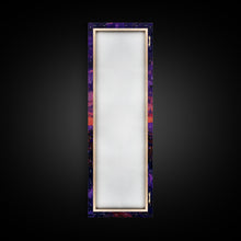 Cargar imagen en el visor de la galería, Colorful Sunset Over a Desert Landscape with a Saguaro Cactus and Dramatic Sky on a Framed Canvas Print Skinny Art Piece