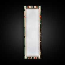 Cargar imagen en el visor de la galería, Colorful Bamboo Forest Skinny Art Ukiyo-e Tall Framed Canvas Print in Bright Autumn Hues