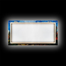 Load image into Gallery viewer, Beautiful Forest Sunset Oil Painting Canvas Print, Blue Skies and Fall Trees, Autumn, Ready to hang gallery wrapped nature canvas print