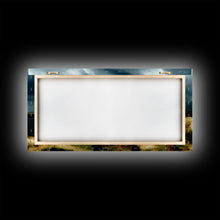 Carregar imagem no visualizador da galeria, A Thunderstorm at night over the lake, canvas print, rain storm over a lake, cool wall art, unique wall art, ready to hang canvas