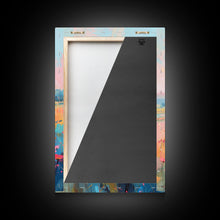 Load image into Gallery viewer, Blossoming Meadow with Trees - Framed Canvas Print, Peaceful Living Room Art, Serene Bedroom Decor, Vibrant Flower Art, Wall Art