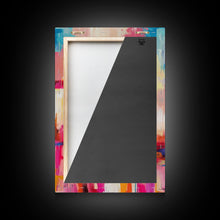 Carregar imagem no visualizador da galeria, Abstract Cowboy with Cross in Bold Hues - Framed Canvas Print, Modern Western Decor, Vibrant Cowboy Wall Art for Living Room or Bedroom