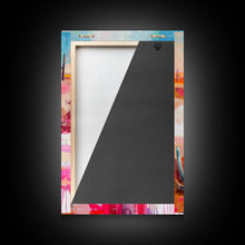 Carregar imagem no visualizador da galeria, Abstract Cowboy Kneeling by Cross Art - Framed Canvas Print, Modern Southwestern Decor, Vibrant Living Room Wall Art