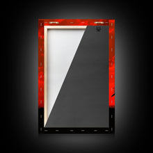 Load image into Gallery viewer, Cowboy on Horse with Dramatic Sunset Background | Framed Canvas Print | Western Silhouette Art | Sunset Cowboy Wall Art for Bedroom