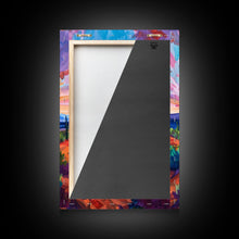 Carregar imagem no visualizador da galeria, Framed Canvas Print, Cacti and Mountains at Sunset Wall Art, Vibrant Southwest Decor for Living Room or Bedroom, Nature Art Decoration Piece