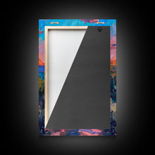 Carregar imagem no visualizador da galeria, Framed Canvas Print, Colorful Desert Sunset with Cacti Wall Art, Southwest Landscape for Living Room or Bedroom, Vibrant Wall Art Piece