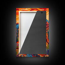 Carregar imagem no visualizador da galeria, Framed Canvas Print, Bright Desert Landscape with Cacti and Mountains, Perfect Wall Art for Living Room or Bedroom