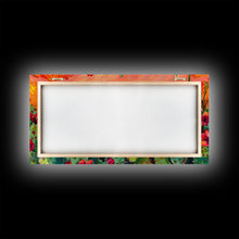 Cargar imagen en el visor de la galería, Colorful cactus garden in desert sunset, Framed Canvas Print, perfect for farmhouse living room, bohemian wall art