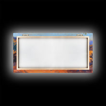 Carregar imagem no visualizador da galeria, Adorable cows at a red barn in the countryside, Framed Canvas Print, great for rustic living room, farmhouse wall decor art