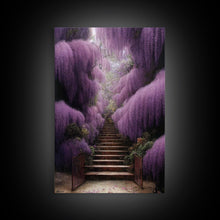 Load image into Gallery viewer, Beautiful Wisteria Garden Walkway Path Wall Art, Fine Art Print, Wall Poster, Wall Print