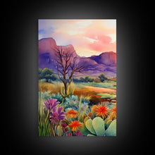 Carregar imagem no visualizador da galeria, Southwestern Desert Landscape 3 Piece Canvas Prints, Painting, Minimalist Art, Decor, Wall Decor, Wallpaper, Digital Prints, Wall Art