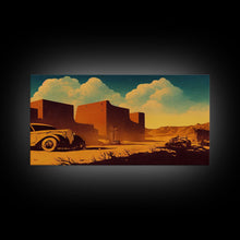 Carregar imagem no visualizador da galeria, Abandoned Art, 1940s Abandoned pueblo style villa, Wall Decor, Ready To Hang Framed Canvas Print, Oversize Wall Art