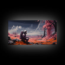 Carregar imagem no visualizador da galeria, Framed Canvas Print - Stranded - Astronaut Stranded on an Alien Planet, Scifi Wall Art, Science Fiction, Dystopian Space Travel Art
