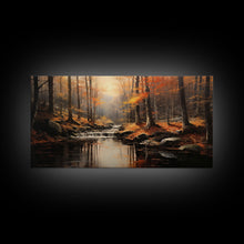 Carregar imagem no visualizador da galeria, Fall Centerpiece Landscape Painting Canvas Print, Autumn Decor, Fall Centerpiece, Fall Home Decor, Fall Wall Decor, Fall Home Decor