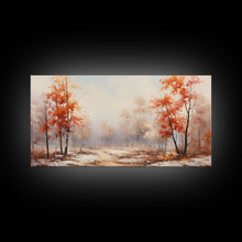Cargar imagen en el visor de la galería, Fall Centerpiece Landscape Painting Canvas Print, Autumn Decor, Fall Centerpiece, Fall Home Decor, Fall Wall Decor, Seasonal Decor