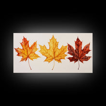 Carregar imagem no visualizador da galeria, Autumn Leaves Centerpiece, Photography Study, Framed Canvas Print, Fall Decor, Autumn Decor, Seasonal Art, Fall Centerpiece, Fall Art