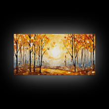 Load image into Gallery viewer, Beautiful Fall Decor Framed Canvas Print, Autumn Decor, Fall Wall Art, Above Mantle Wall Art, Art For Mantle Wall Art