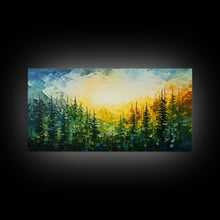 Carregar imagem no visualizador da galeria, Forest Wall Art, Abstract Wall Art, Forest Painting, Wall Art, Canvas Print, Wall Hanging, Landscape Art, Home Office Art, Southern Decor