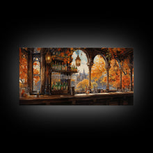 Load image into Gallery viewer, Bar Wall Art, Fall Wall Art, Unique Wall Decor, Canvas Print, Wall Hanging, Panoramic Art, Kitchen Wall Decor, Gift For Men, Wall Art Prints