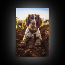 Load image into Gallery viewer, English Springer Spaniel Dog Wall Print, Farmhouse Wall Art, Wall Art, Framed Wall Art, Framed Canvas, Wall Print, Framed Wall Canvas